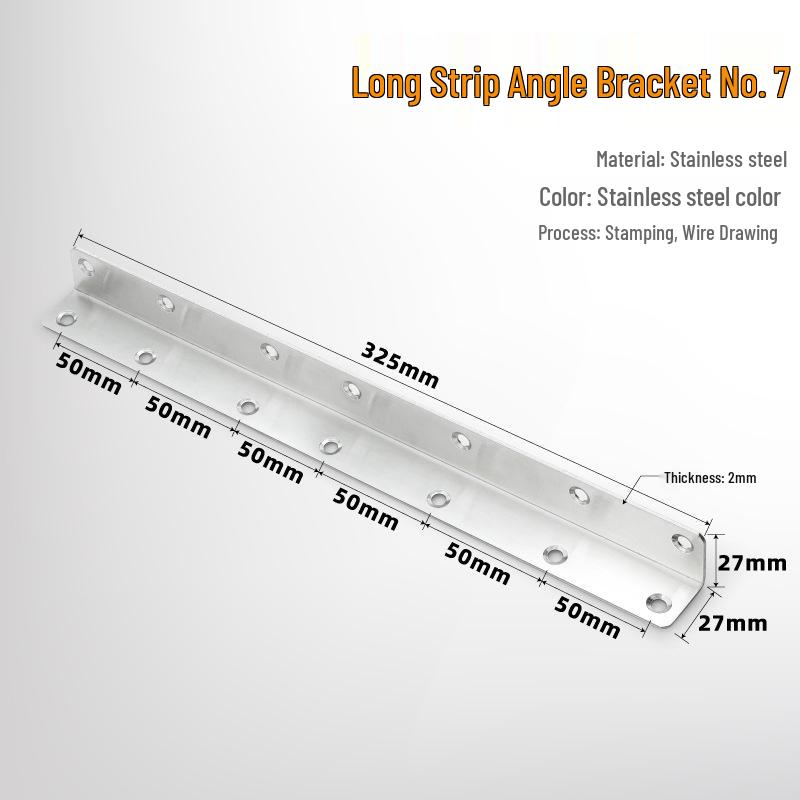 90° Thickened Stainless Steel L-Shaped Support Bracket