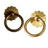 Maniglia a pomolo ad anello in ottone massiccio stile antico per ante di mobili, cassetti, pomelli con viti, ferramenta per mobili vintage