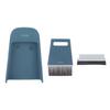 Navy Blue Mini Dustpan Brush Set 2 Types Of Brush Heads Small Dust Pan For Kitchens