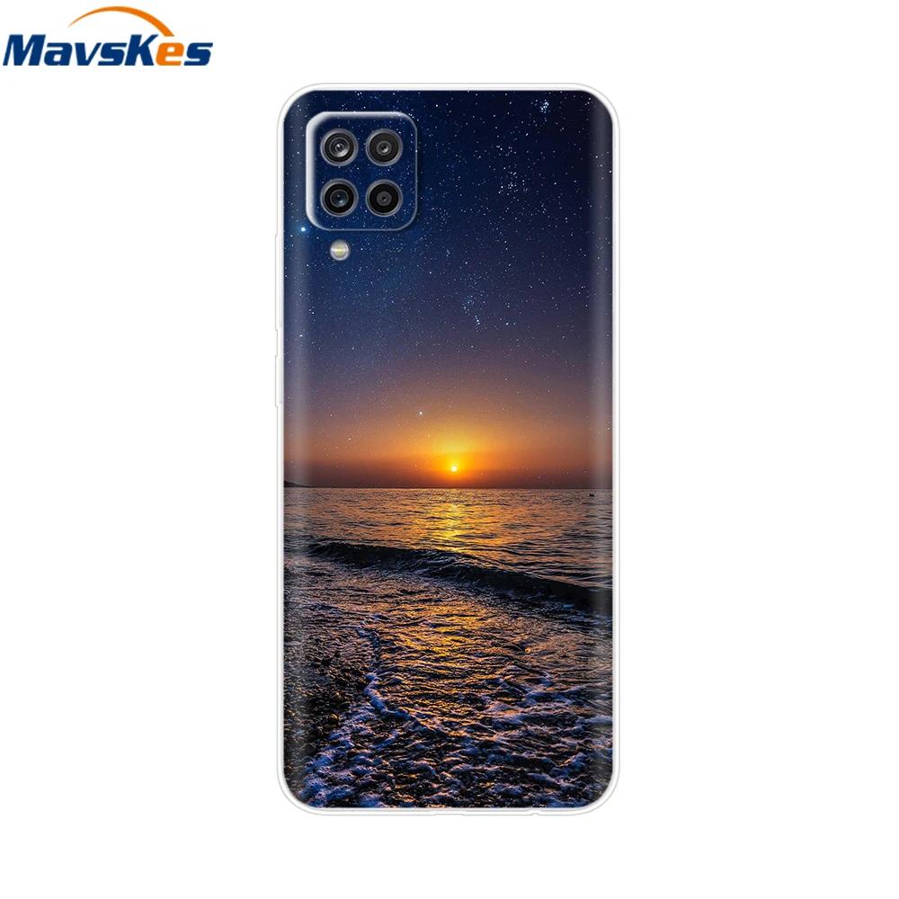 Phone Case For Samsung Galaxy A12 Case SamsungA12 Silicone Clear TPU Painted Soft Cover For Samsung A12 A 12 Bumper Fundas Etui