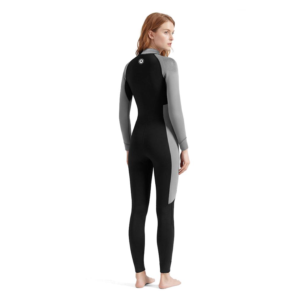 3MM Womens Wetsuit Full Body Surfing Swimwear Thickened Warmth Cold Proof Snorkeling Winter Swimming Wet Suit Black