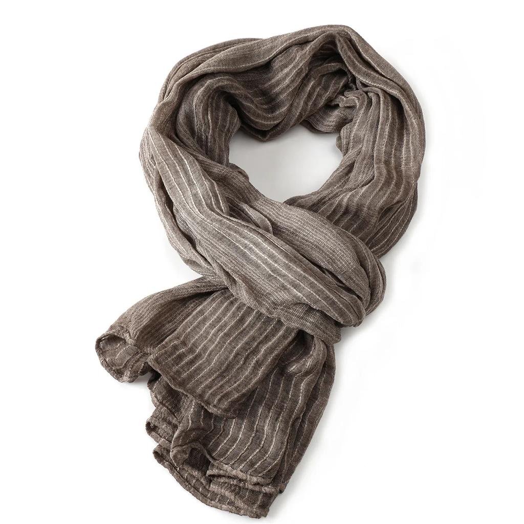 Solid Color Cotton Linen Men Scarves Autumn Winter Warm Men'S Neckerchief Short Tassel Bufanda Male Accessories Pashmina Shawl