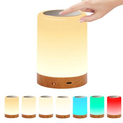 LED Night Light, RGB Table Lamp with Touch Control, Rechargeable 5000mAh Battery, Warm White+RGB+Dynamic+SOS Modes,