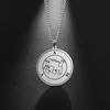LIKGREAT Lesser Key of King Solomon Occult Sigil 72 Demon Charm Medalion Necklace for Men Women Stainless Steel Magic Talisman