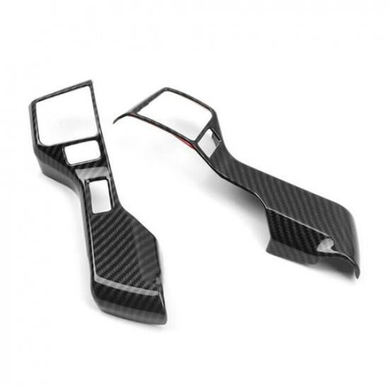 Fits 2014- TOYOTA TUNDRA carbon fiber ABS Interior Steering wheel cover trim