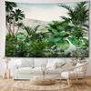 Tropical Rainforest Banana Tree Tapestry, 126x71inch, Polyester Woven Wall Hanging, Soft and Flat Fabric, Natural Style Room Decor for Bedroom and Liv