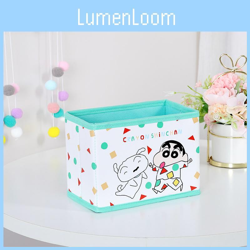 Crayon Cute Pajamas Shin Chan Shiro Striped Pattern Foldable Desktop Storage Box