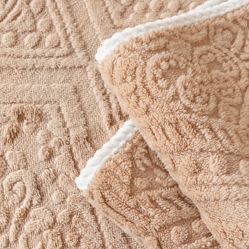 Cream Wind Autumn And Winter Thickened Plush Sofa Cushion  New Fixed Non-Slip Straight Row Leather Sofa Seat Cushion Cover