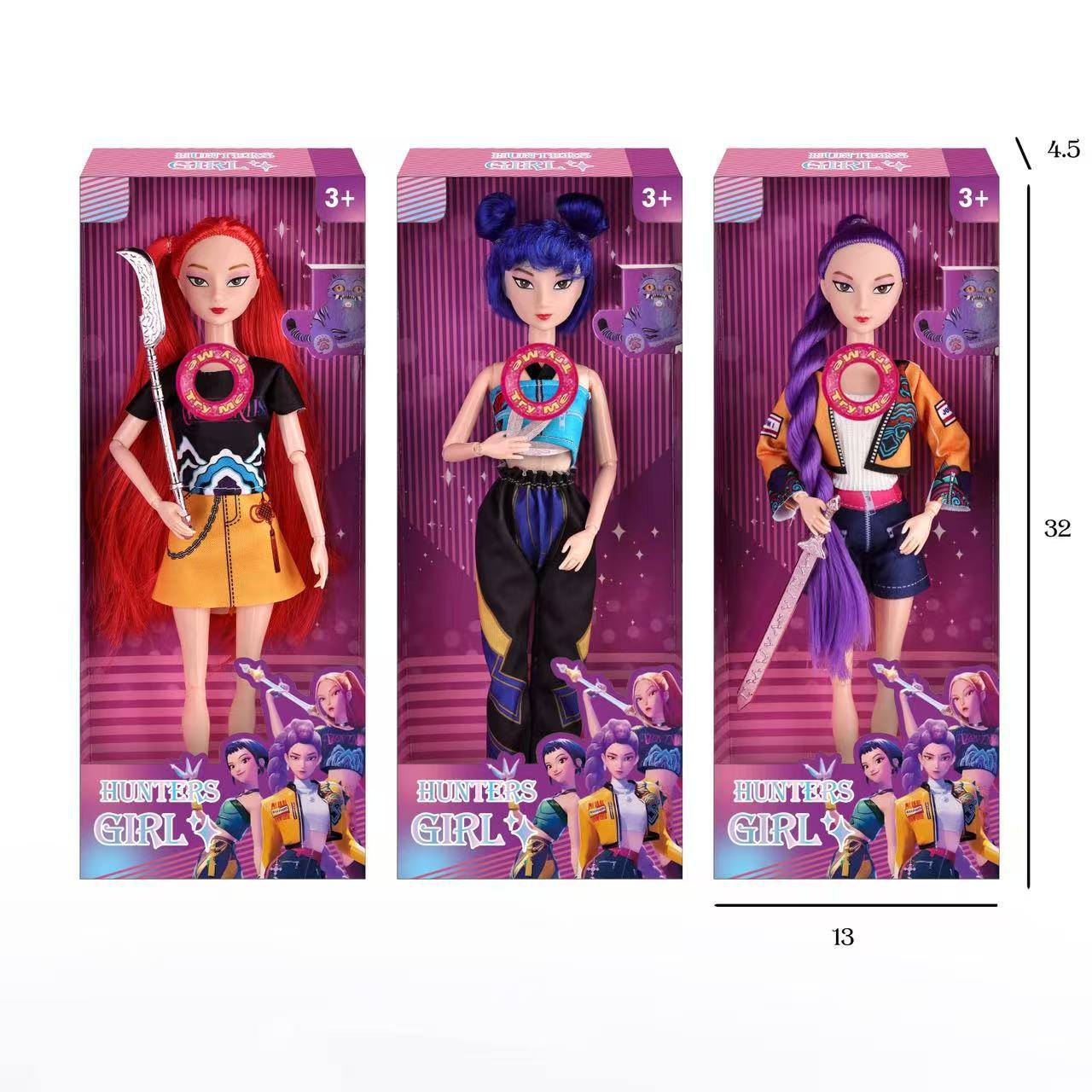 

With Weapon Accessories, Music Theme Song, Solid K-POP Witch Hunter 11.5 Inch 11 Joint Doll Toy