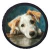 1pc Dog Resting Tire Cover - Cute Jack Russell Terrier Design, Fit For Most Cars, Durable Wheel Protector With Adorable Puppy Fa