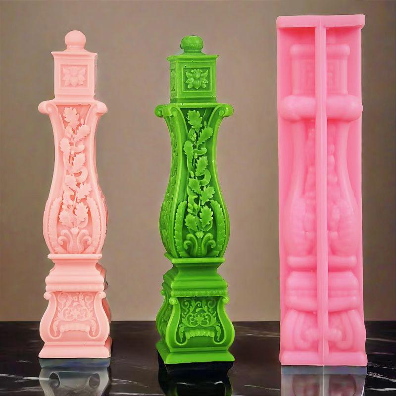 16-31cm Square Roman pillar candle silicone mold relief carving pattern Roman pillar candle mold Roman pillar gypsum resin mold