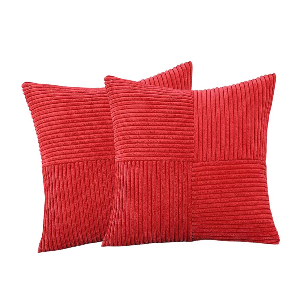 Corduroy Throw Cover - Color Design for Living Room Sofa Cushion