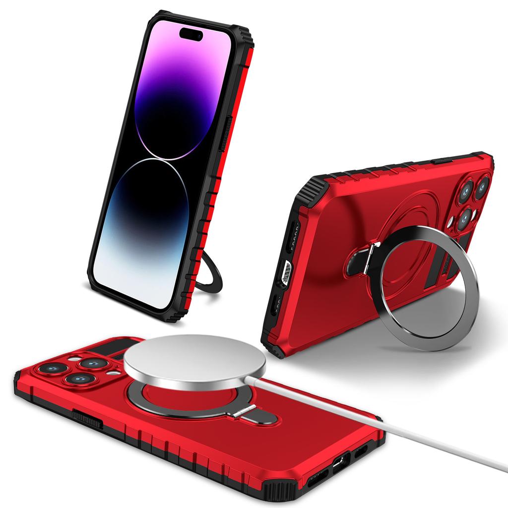 Applicable to iPhone17ProMax fulcrum magnetic mobile phone case Magsafe Apple 16Pro all-inclusive 15 anti-drop 11