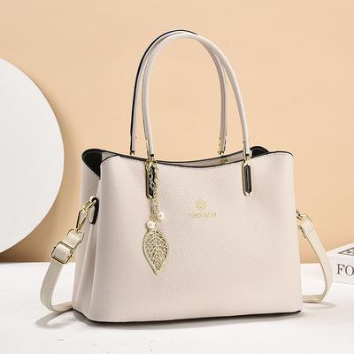 High-end Women's Bags, Large-capacity Soft Leather, Middle-aged Mother Handbags, Fashionable and Versatile, Great Temperament, Single Shoulder Oblique