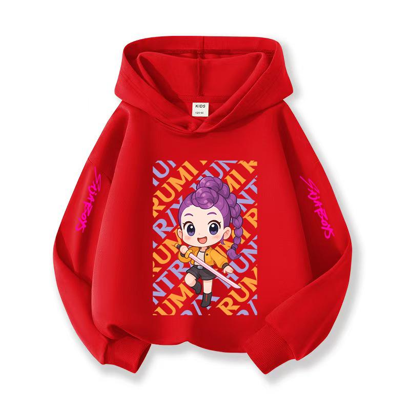 Kpop Halloween Kids Hooded Sweatshirt Christmas Casual Wear Korean Style Cozy Top For Children Girls Boys Holiday Gift
