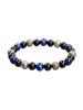 Triple Protection Natural Stone Beads Bracelet Tiger's Eye for Courage Obsidian for Grounding & Pyrite for Wealth Health Jewelry