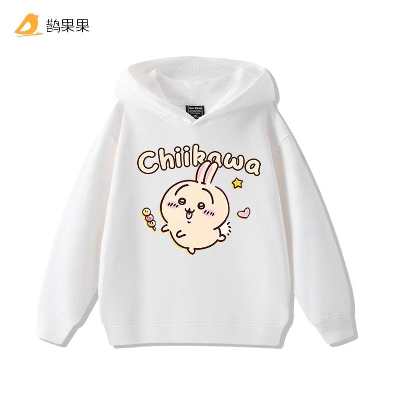 

Новая толстовка с капюшоном с милым принтом из мультфильма Чиикава, модная и универсальная осенне-зимняя теплая одежда для детей и подростков 110