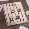 Bambus & Holz 36-Fächer Bewegliches Ohrring- & Stecker-Display Tablett, Schmuck-Displayständer