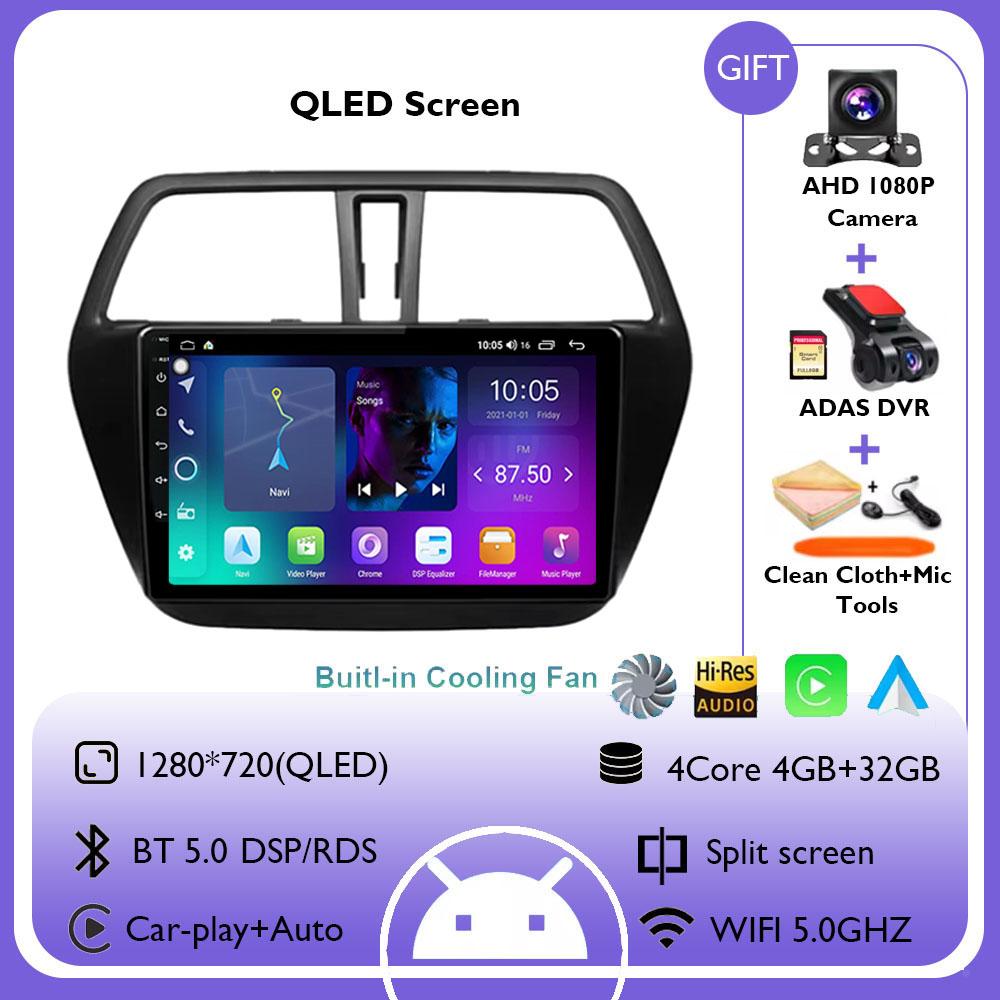 Android 14 Car Radio For Suzuki SX4 S-Cross 2014 2015 2016 2017 Multimedia Player Stereo GPS WIFI+4G wireless Carplay Auto video
