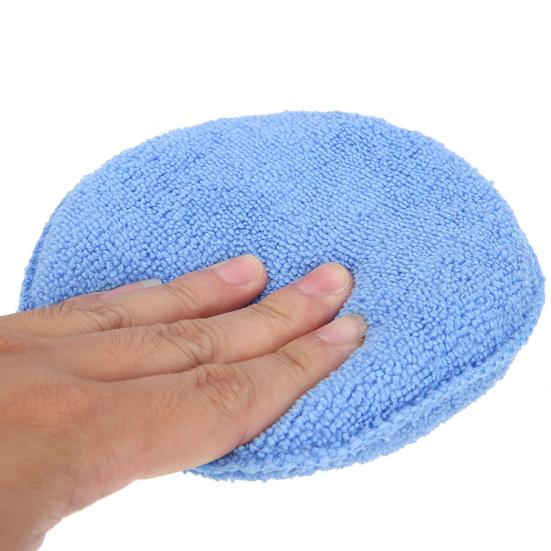 5Pcs Ultra Soft Microfiber Round Car Wax Applicator Pad Auto Care Polish Sponge