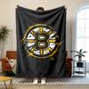 Boston Bruins Soft and Comfortable Flannel Suitable for Sofas Living Rooms Outdoor Camping Travel and Also Makes a Great Anniversary Gift