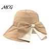 Packable Sun Hat Summer Hat, Rear Bowknot Wide Brim Cycling 360 Hiking Degree Protection UV Fisherman for Outdoor Travel-friendly