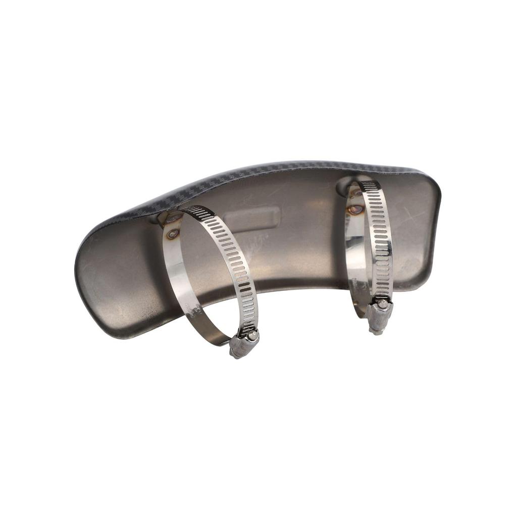 Partools Motorcycle Muffler Guard Heat Shield Stainless Steel Universal Carbon (Carbon)