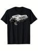 180G Pure T-Shirt with a Round Collar And Short Sleeves - Lowrider BIG BODY 3 Wheel Sports Tee, Desi