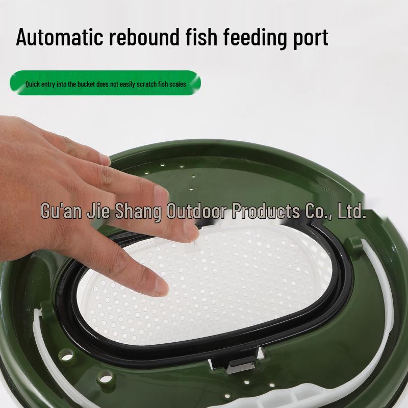 Double-Layer Handheld Fish Bucket with Aerator - Multi-Function Fishing Gear