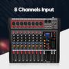 USB 8 Channel Sound Mixing Console Bluetooth Record Computer Playback Phantom Power Effect 8 Channels USB Audio Mixer