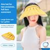 2025 Summer Travel Sunshade Sunblock Hat Large Eaves Anti-UV Temperament All Empty Top Hat Tidal Sun Hat