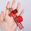 Key Holder Simulation Fruit Backpack Pendant Bell KeyRing Strawberry Keychain Jewelry Gift Keyrings