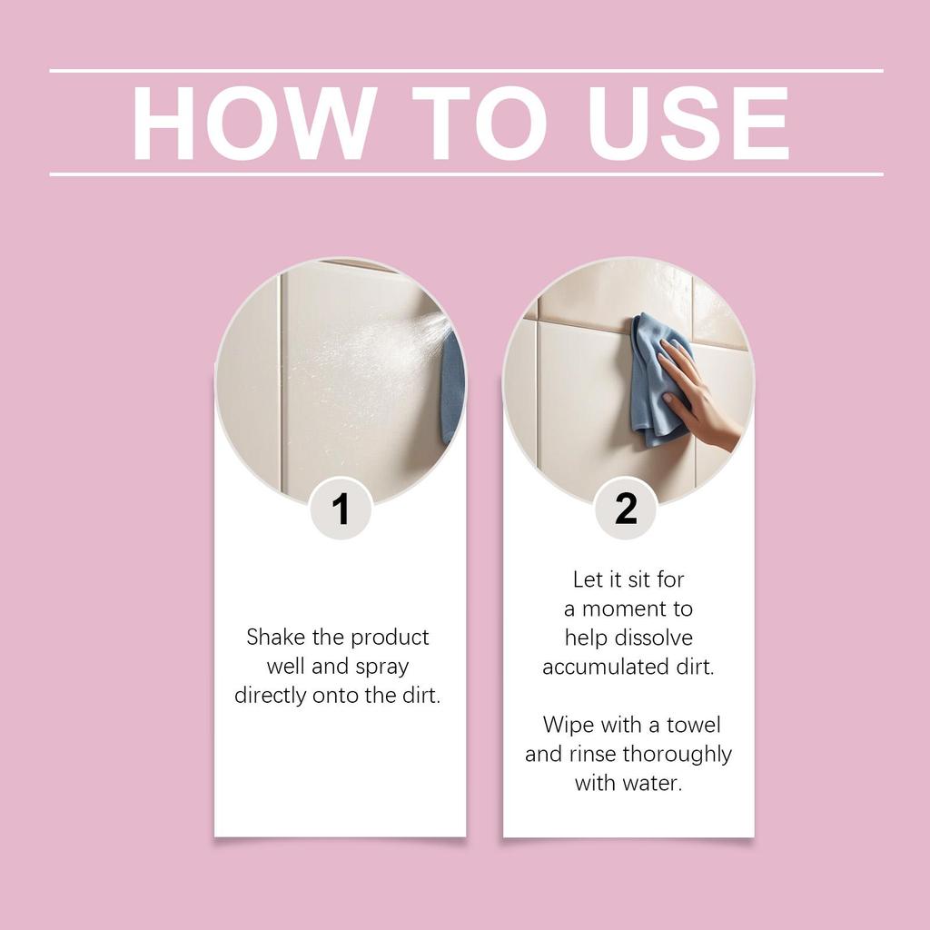 Jakehoe Bathroom Cleaner Bathtub Sink Glass Tiles Are Suitable for Multi-surface Decontamination and Easy Cleaning 120ml