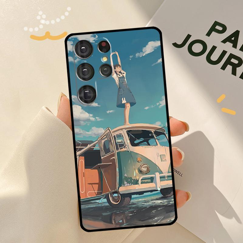 Combi Van Surf Phone Case For Samsung Galaxy S23 S20 FE S21 Ultra S22 Plus Note 10 20 S8 S9 S10 Plus Cover