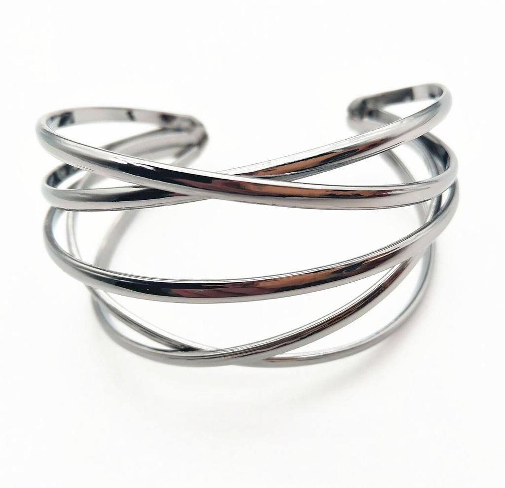 Modne Minimalistyczne Bransoletki z Otwartym Wzorem - Biżuteria w Stylu Europejskim i Amerykańskim