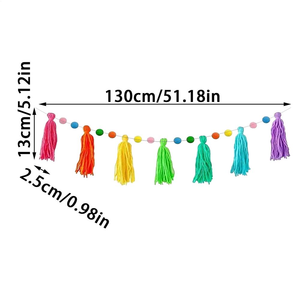 Boho Tassel Garland 3 Pieces Boho Classroom Garland Decor Party Supplies for Christmas Photography School Bulletin Nursery