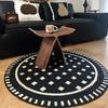 French Cream Wind Circular Carpet Living Room High-grade Sense Sofa Coffee Table Mat Home Imitation Wool Study Swivel Chair Mat