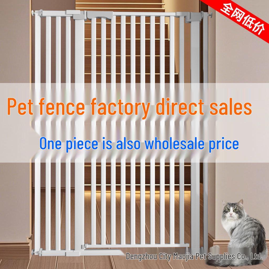 Cat Door Barrier: Auto-Close Pet Gate for Indoor, Balcony, or Stairway - No Drilling Needed