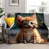 1PC Cute Cat, Cartoon Blanket, All Season Lightweight Home Office Outdoor Nap Multifunctional Blanket