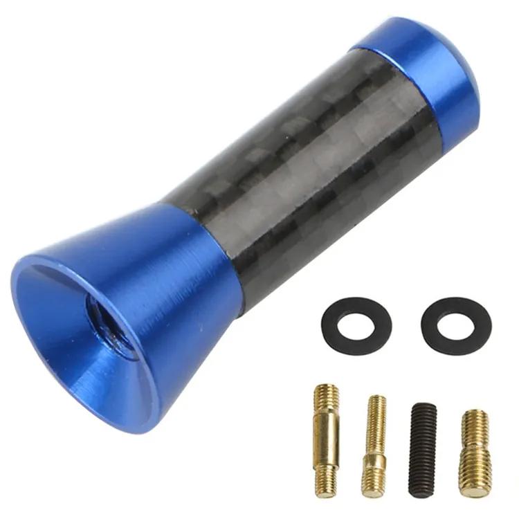 Car Roof Antenna Carbon Fiber 3.5/8/12cm Radio Aerial Antenna Radio FM/AM Metal Receiving Antennas Short Stubby Mast Antenna