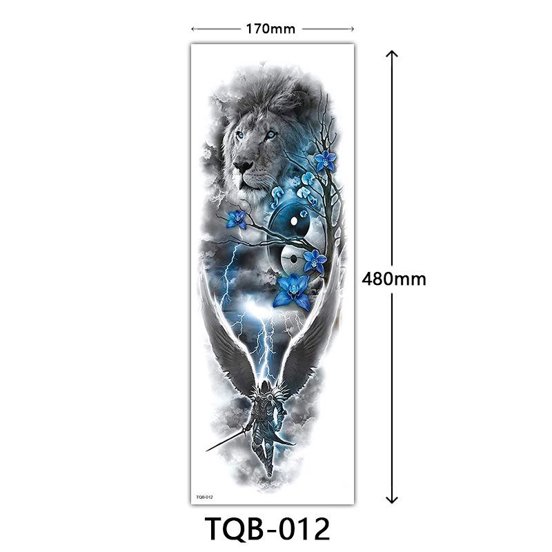 Full Arm Flower Tattoo Stickers - Large Image Design