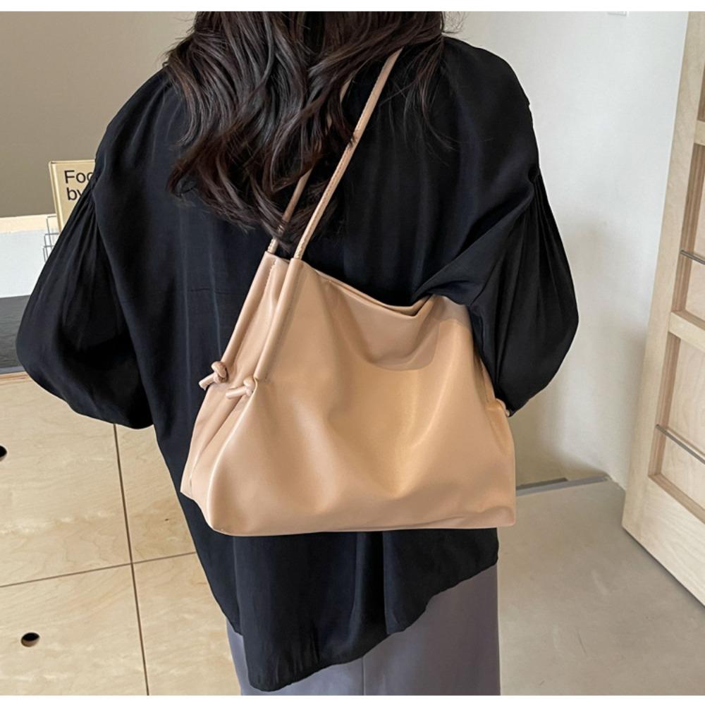 High Capacity Hand Bag Fashion PU Popular Tote Bag Trendy Temperament Shoulder Bag Female