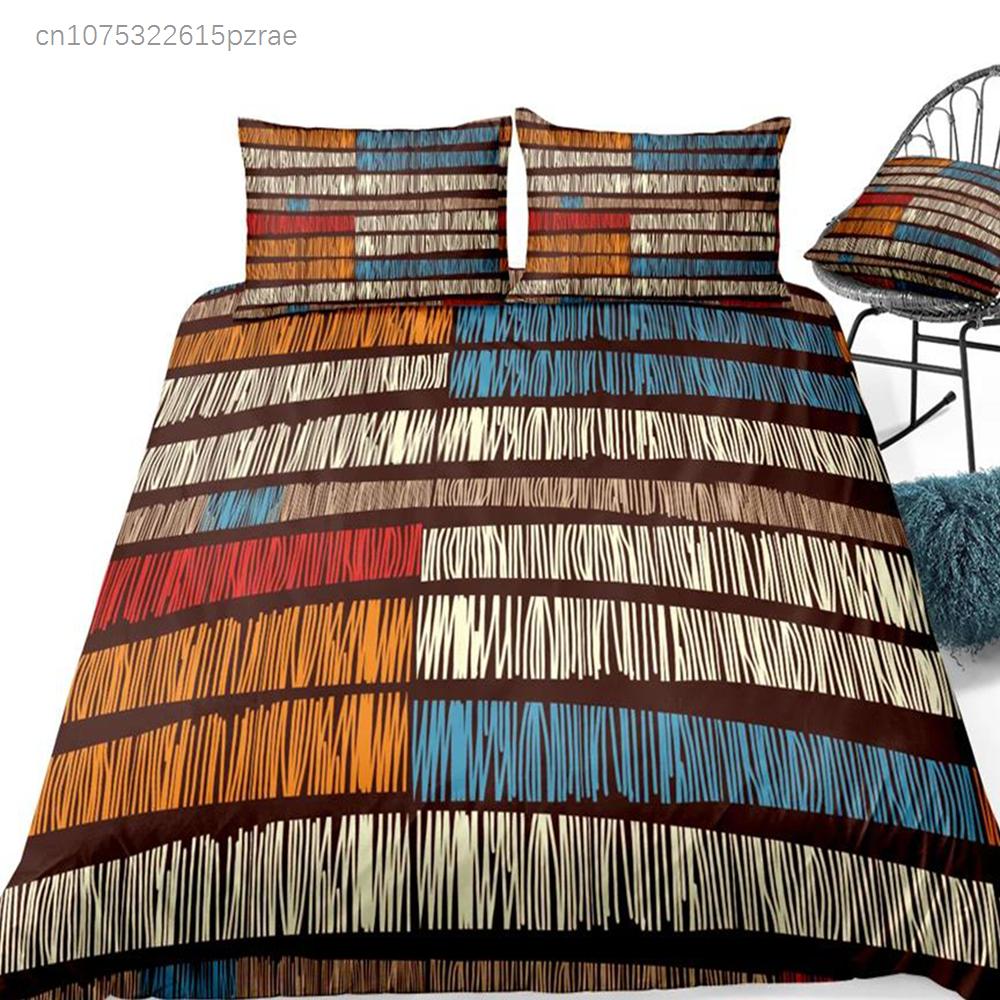 Juegos de Cama con Estampado Africano Juegos de Cama Juego de Funda Nórdica Fundas de Almohada Decoración Bohemia de Lujo Textil Estilo Bohemio SIN Sábana Bajera