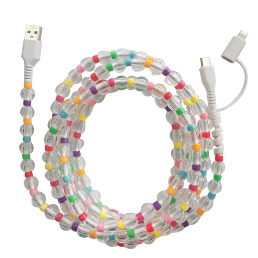 Charging Cable for IPhone Fast Beads Phone Cable Charging Cable For iPhone14/Pro Max Android Phone  Usb To Type C Type+1