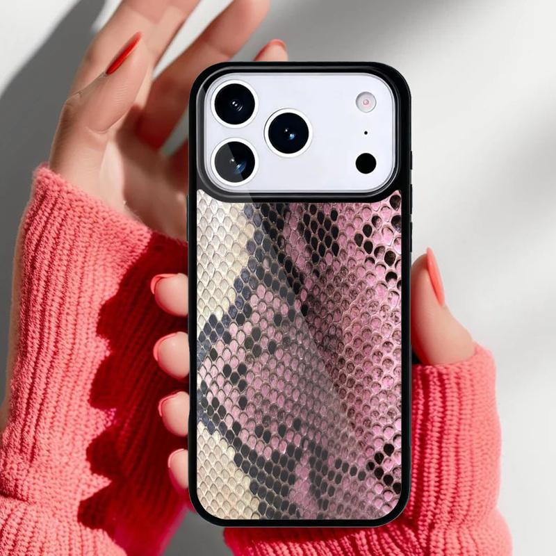 Snake Texture Phone Case for iPhone 17 Air 16e 15 14 13 Pro Max Back Cover for 12 11 Pro Coque