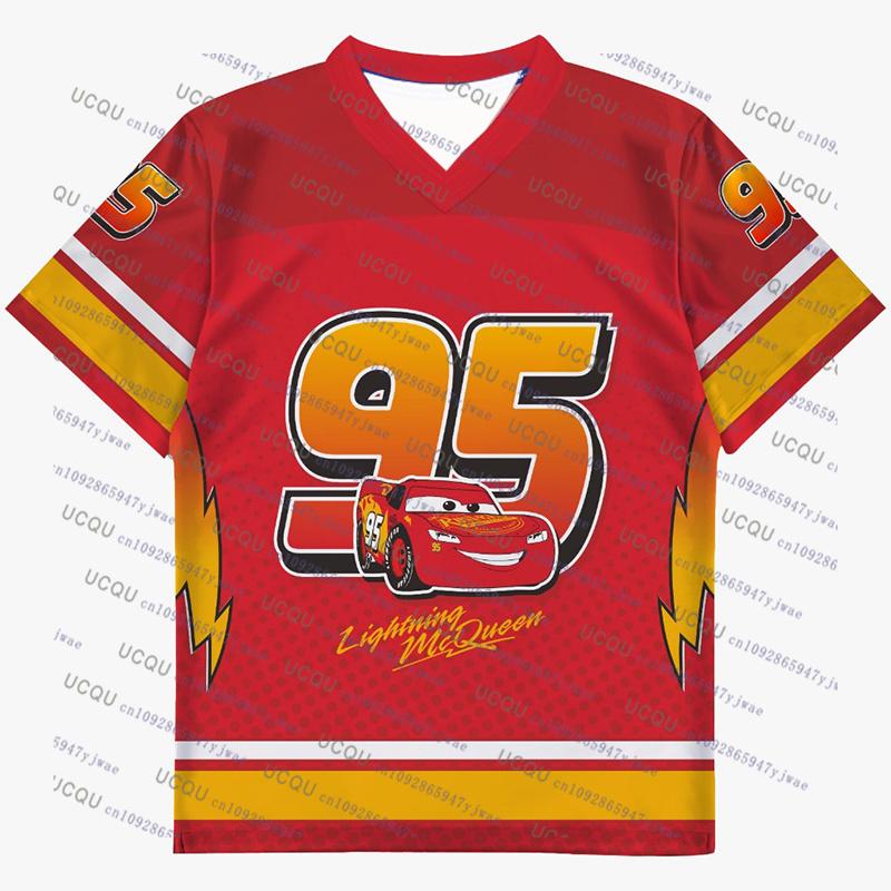 2026 The Cars Saetta McQueen N.95 Top Sportivi Estivi Uomo Donna Maglietta Stampa 3D Asciugatura Rapida Oversize T-shirt da Spiaggia Abbigliamento