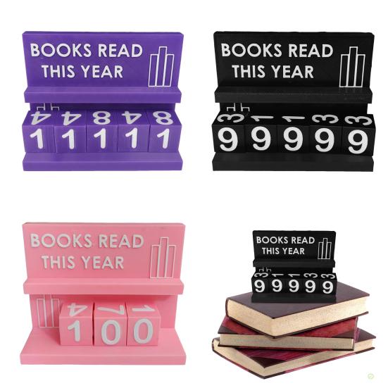 Book Read Counter Bookshelf Decoration Handmade Acrylic Book Read Counter This Year Tracker Reading Challenge Tracker Book Lovers Gift