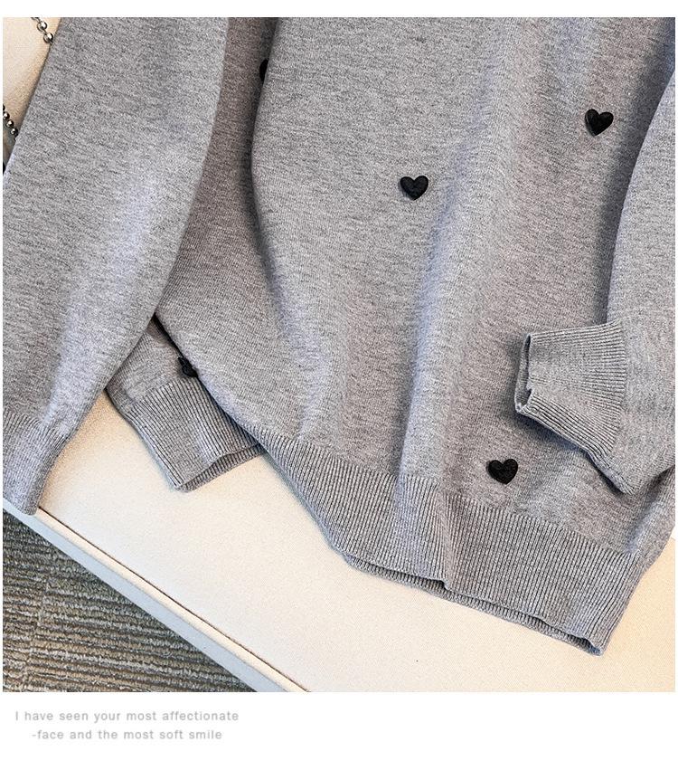 Plus Size Women's Loose Round Neck Pullover Sweater, Bust 150/160 (Size 200/300 Jin)