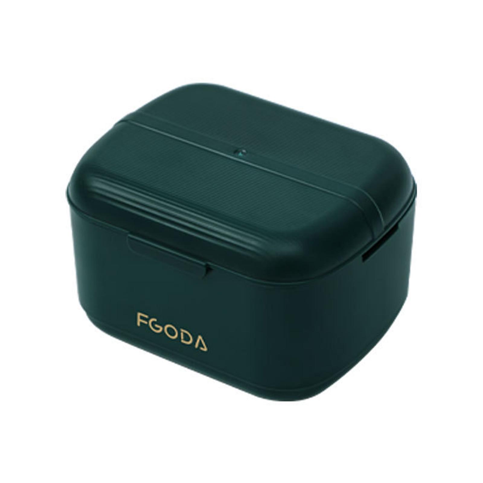 Dental Denture Box Orthodontic Dental Mouth Guard Box Retainer Case False Teeth Storage Whitening Container Denture Box зелёный