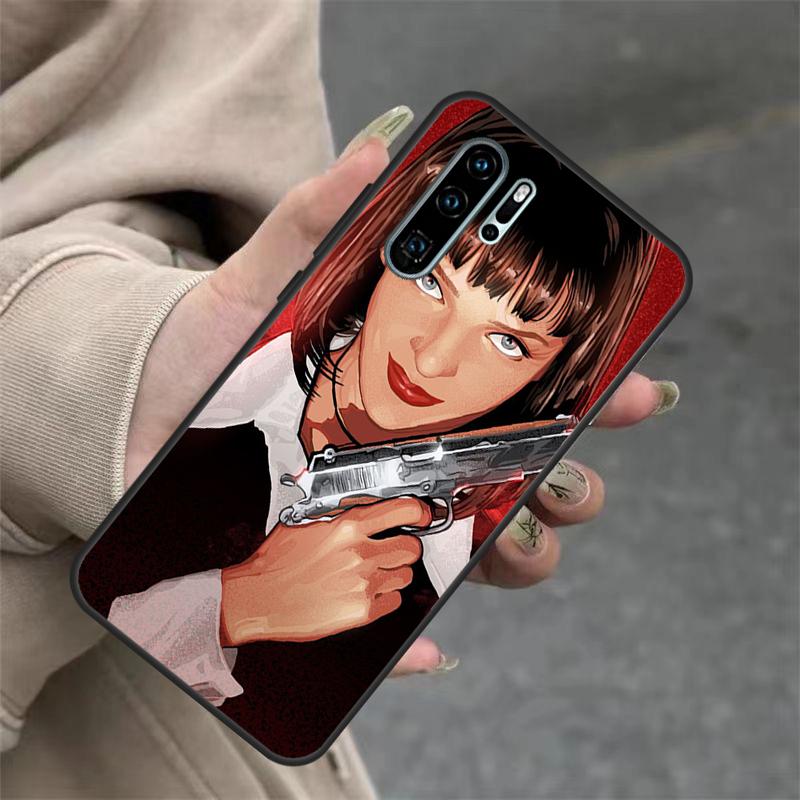 

Mia Pulp Fiction Case For Huawei Nova 9 SE 10 5T 11i 8i 7i 3i Y61 Y91 Y60 Y70 Y90 P20 P40 Lite P30 Pro Cover P Smart Z